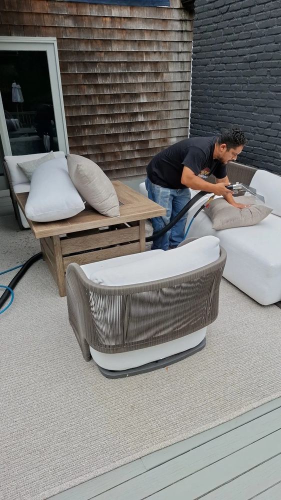 Cleaning accent chair cushions and throw pillows on Long Island
